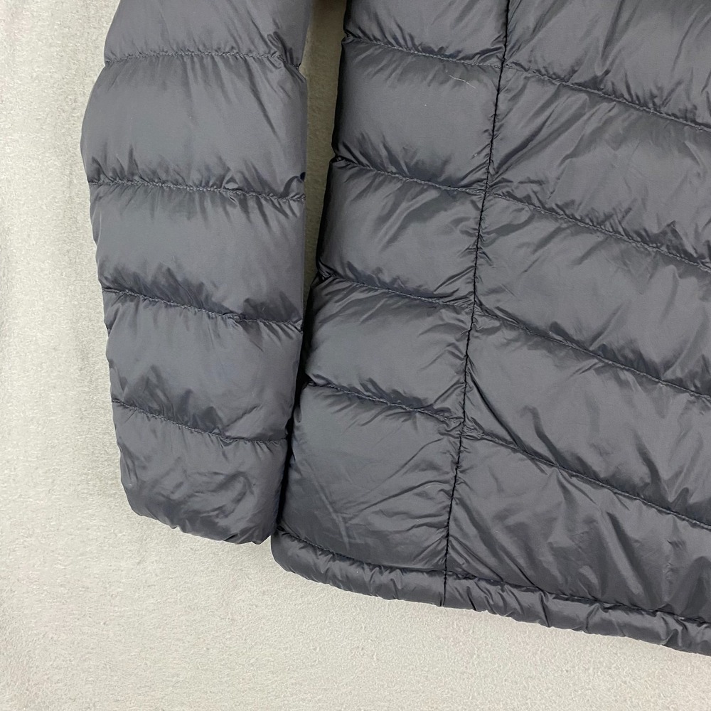 Eddie Bauer women Jacket Large Down Puffer Hooded EB 650 Black - Picture 9 of 13
